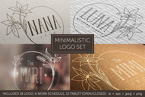 Minimalistic logo set. Logo template