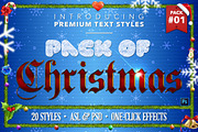 Christmas Pack #1 - Text Styles, a Layer Style Add-On by Jonas Stensgaard (Thumbnail 1 of 23)