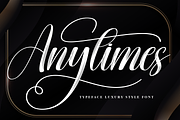 Anytimes | Script Font, a Handwritten Font by Scratchones (Thumbnail 1 of 9)