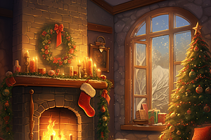 Christmas Fireplace Decor