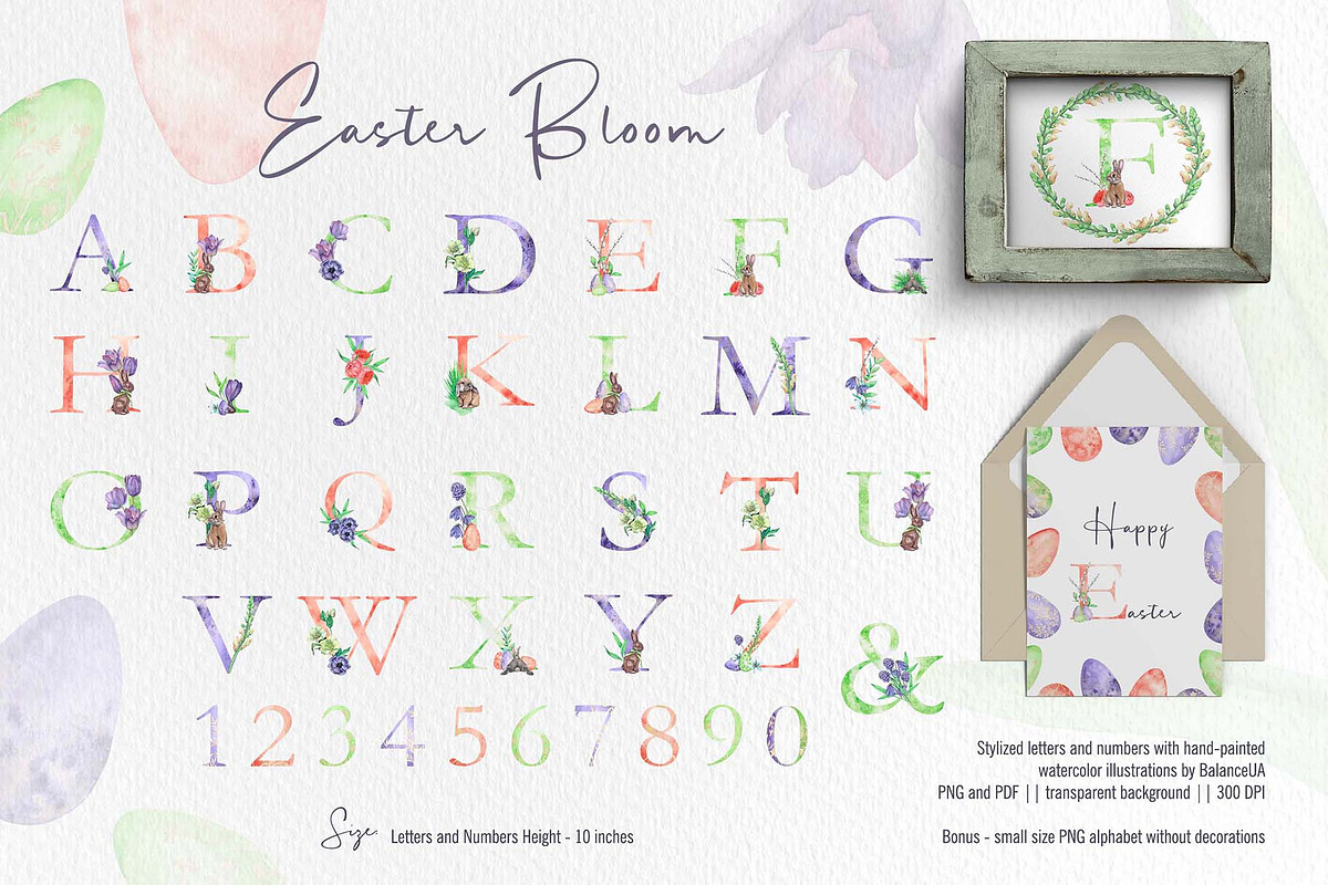 Easter & Spring watercolor clipart., an Illustration by BalanceUA (Photo 5 of 10)