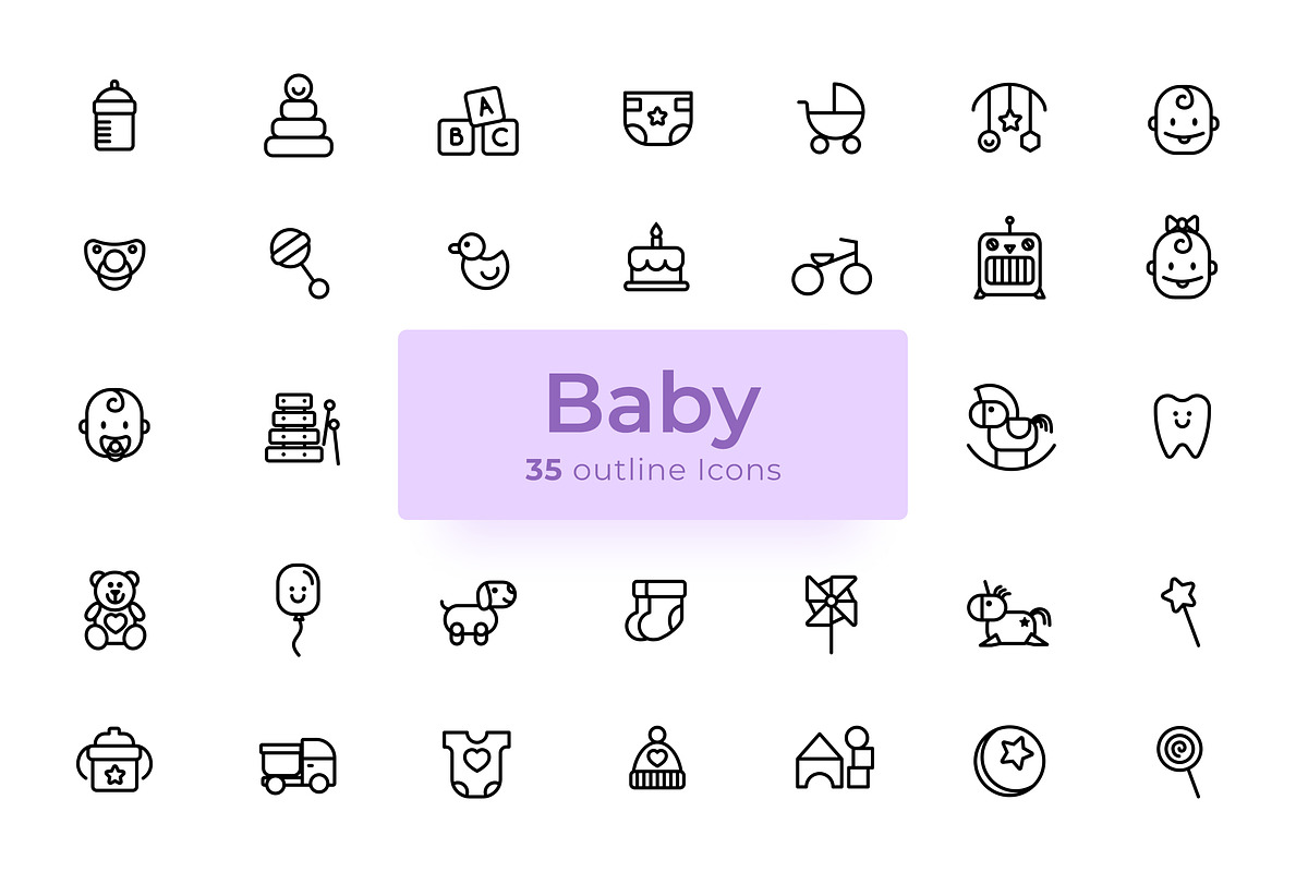 Baby - Icons Pack, an Outline Icon by Zomorsky (Photo 1 of 2)