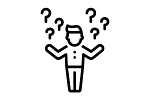 Problems complication black icon, an Outline Icon by Creative priyanka