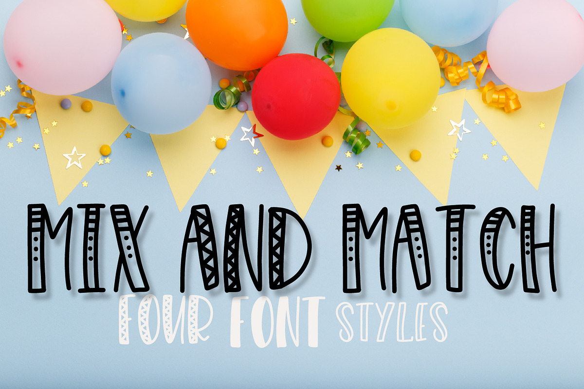 Merrymaking - a font with 4 styles! preview 8