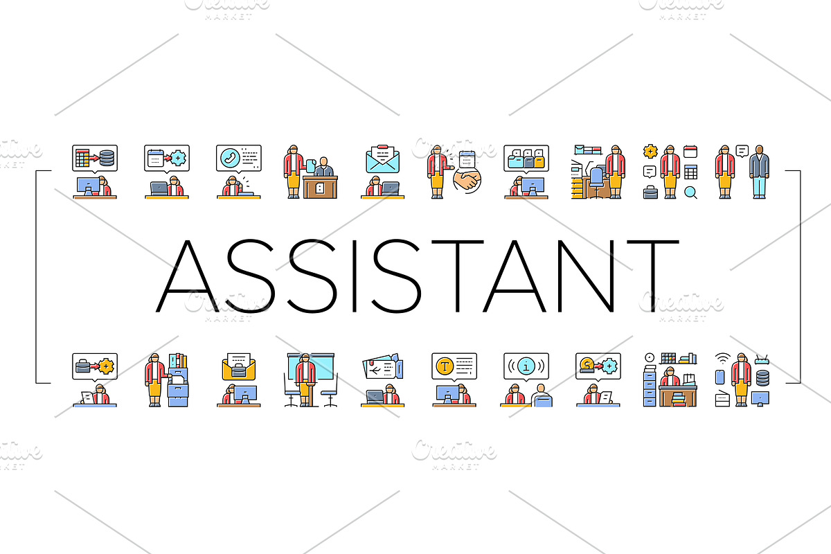 administrative assistant office, a Technology Illustration by pikepicture