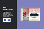 August Birthday Invitation, an Invitation Template by Mountain Folk Creative (Thumbnail 2 of 6)