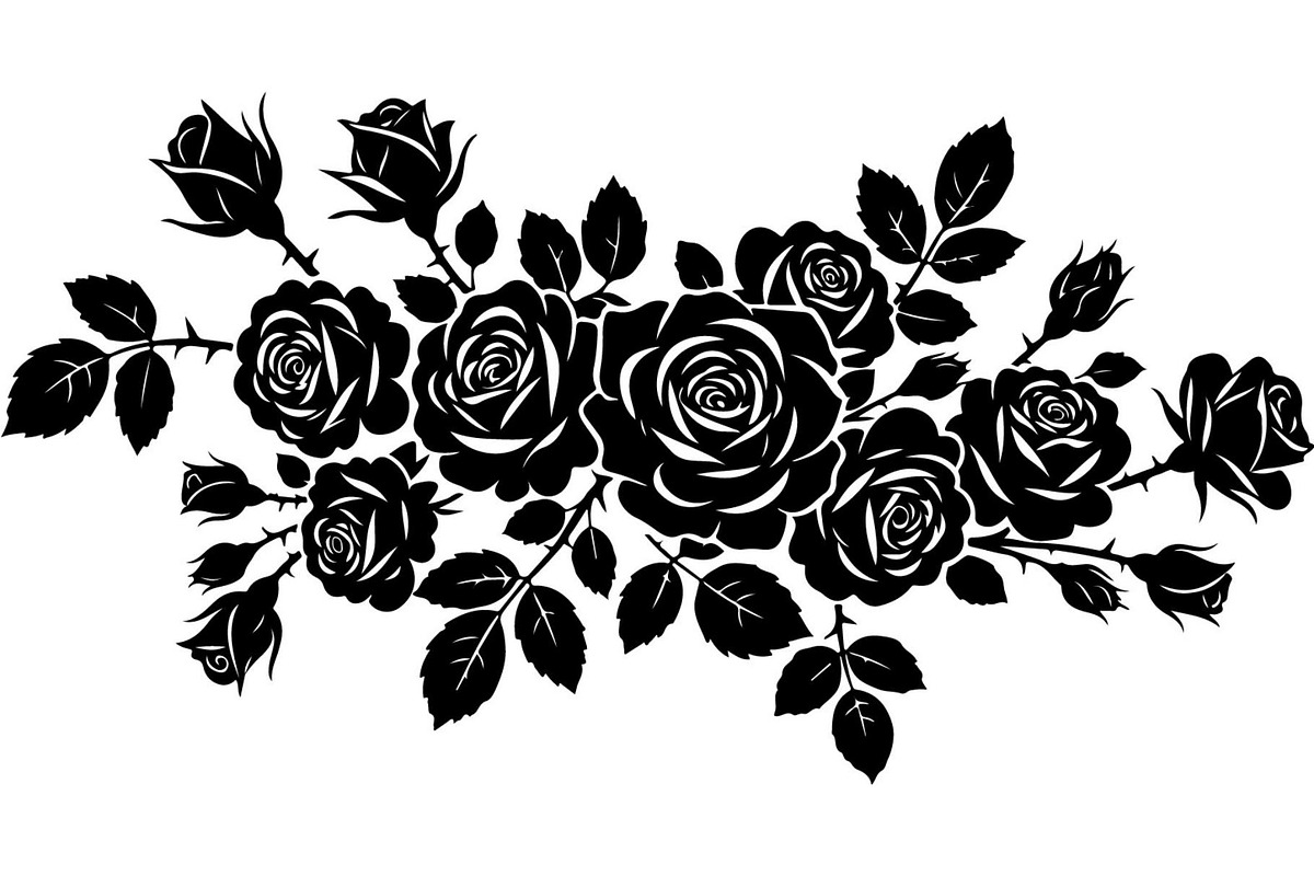 Floral Bouquet Silhouette, an Object Graphic by Creativeshirt (Photo 14 of 20)