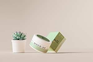 Cosmetic Jar Mockup Scene