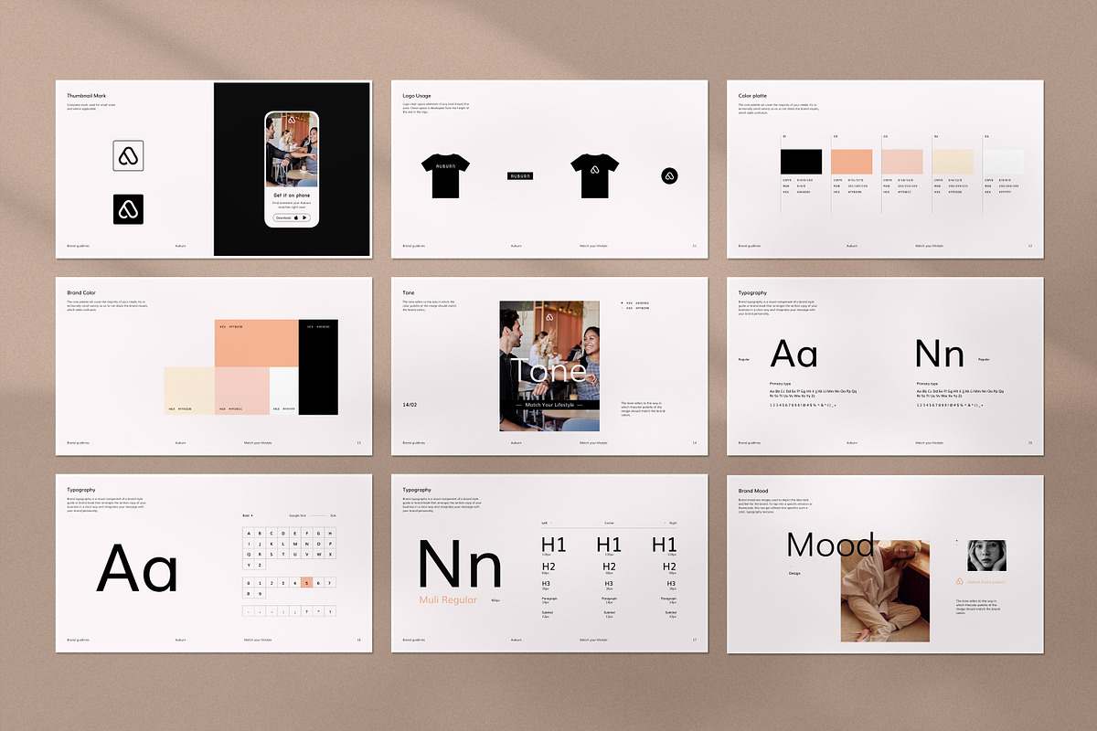 Auburn – Brand Guidelines, a Presentation Template by S A N D Y (Photo 8 of 10)