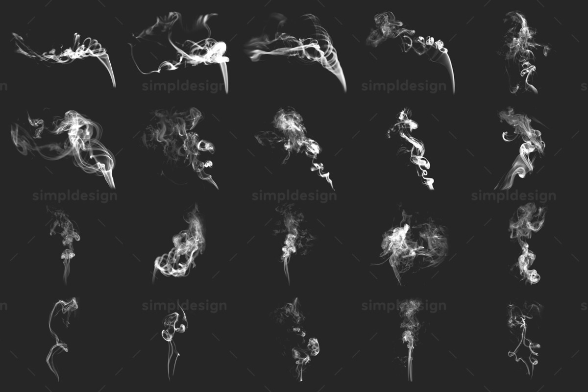 28 Smoke Photoshop Brushes, a Brush Add-On by SimplDesign (Photo 2 of 3)