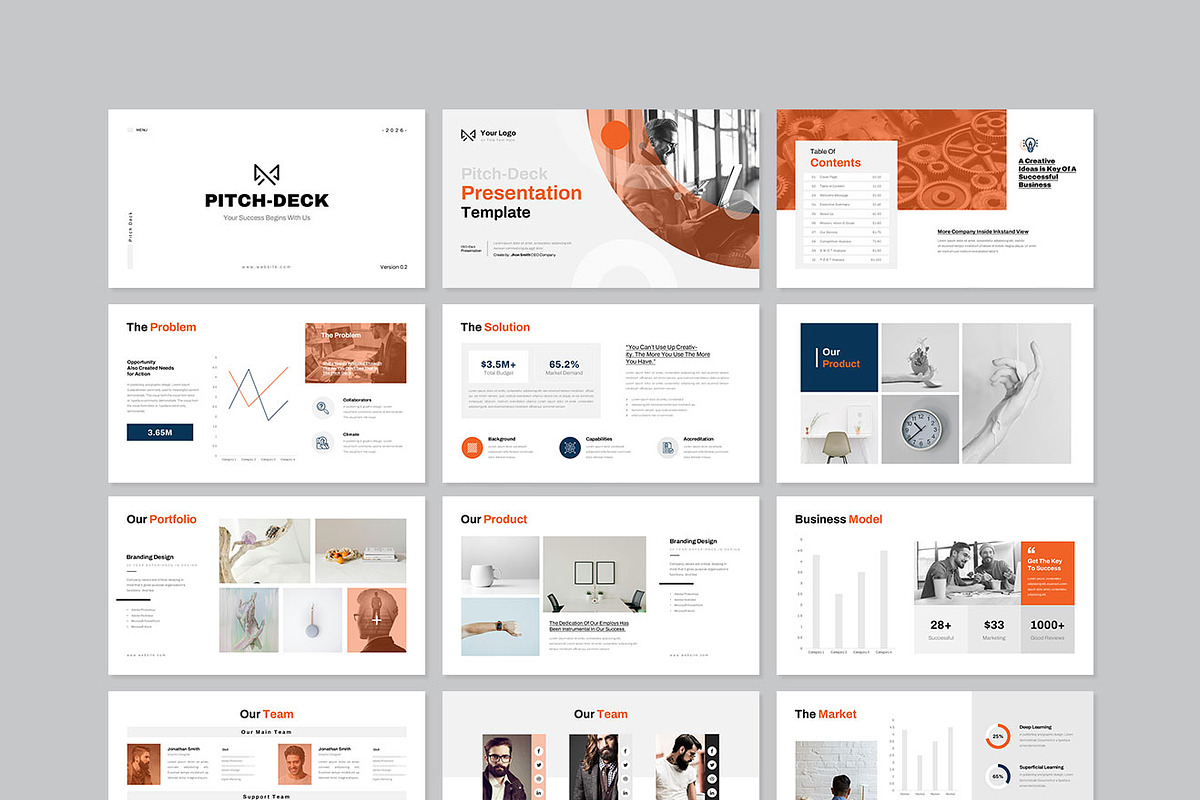 Pitch-Deck Presentation Template, a Presentation Template by GenerousArt (Photo 7 of 8)