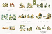 Watercolor Landscapes Bundle, a Decorative Illustration by PeDe Designs (Thumbnail 9 of 14)