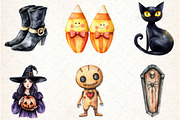 Spooky Halloween Clipart, an Illustration by Libby Wishes (Thumbnail 6 of 6)