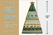 Whimsical Christmas Tree Clipart V.2, a Seasonal Illustration by V Design Creator (Thumbnail 2 of 10)