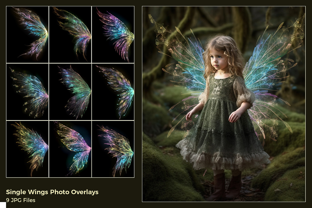 Colorful Fairy Wings, a Texture Graphic by HappyNews (Photo 3 of 10)