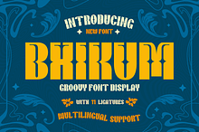 Bhikum | Groovy Retro Font