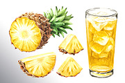 Tropical Pineapple. Hand painted, a Food Illustration by Daria Ustiugova (Thumbnail 18 of 28)