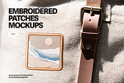 Embroidered Patches Mockups, an Apparel Mockup by rebrandy (Thumbnail 1 of 8)
