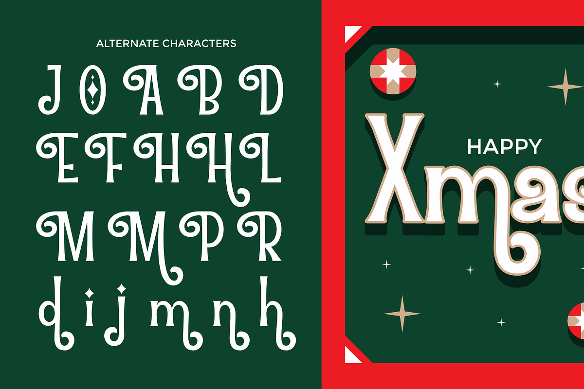 Criemas - Christmas Display Typeface, a Handwritten Font by MaikoHatta (Photo 5 of 8)