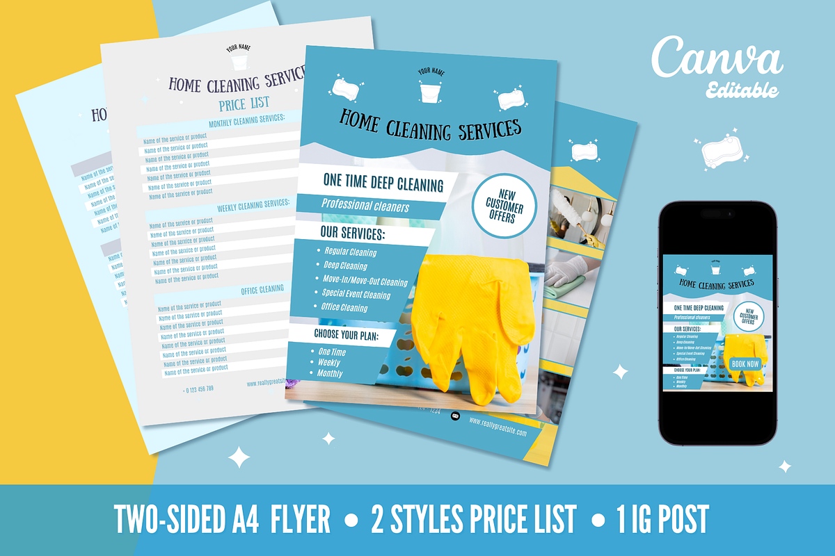 Marketing Kit Cleaning Business, a Marketing Template by PaolaroiDesign (Photo 5 of 5)
