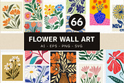 Abstract Flower Prints Set, a Wallpaper Graphic by Helospace (Thumbnail 1 of 10)