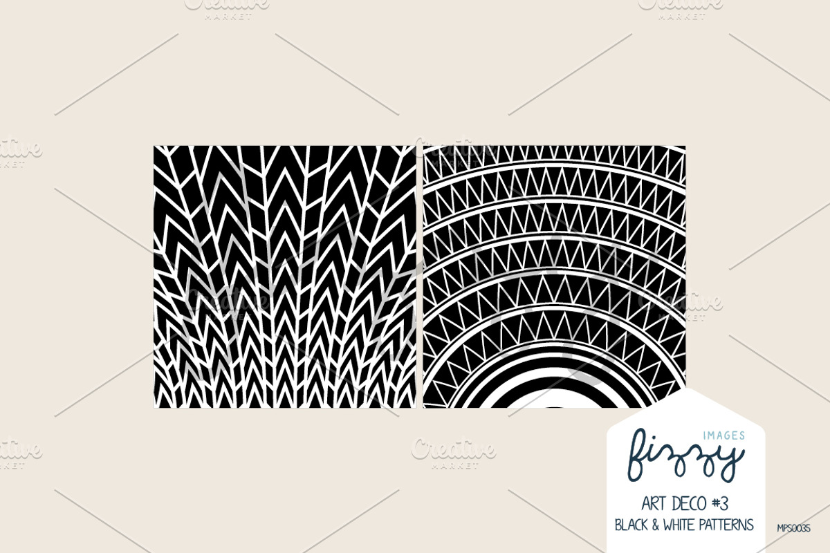 12 x EPS JPG Art Deco Black Patterns, a Pattern Graphic by Fizzy Images (Photo 2 of 2)