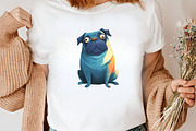 Watercolor Quirky Cats Clipart, an Illustration by Canvas Craft (Thumbnail 7 of 8)