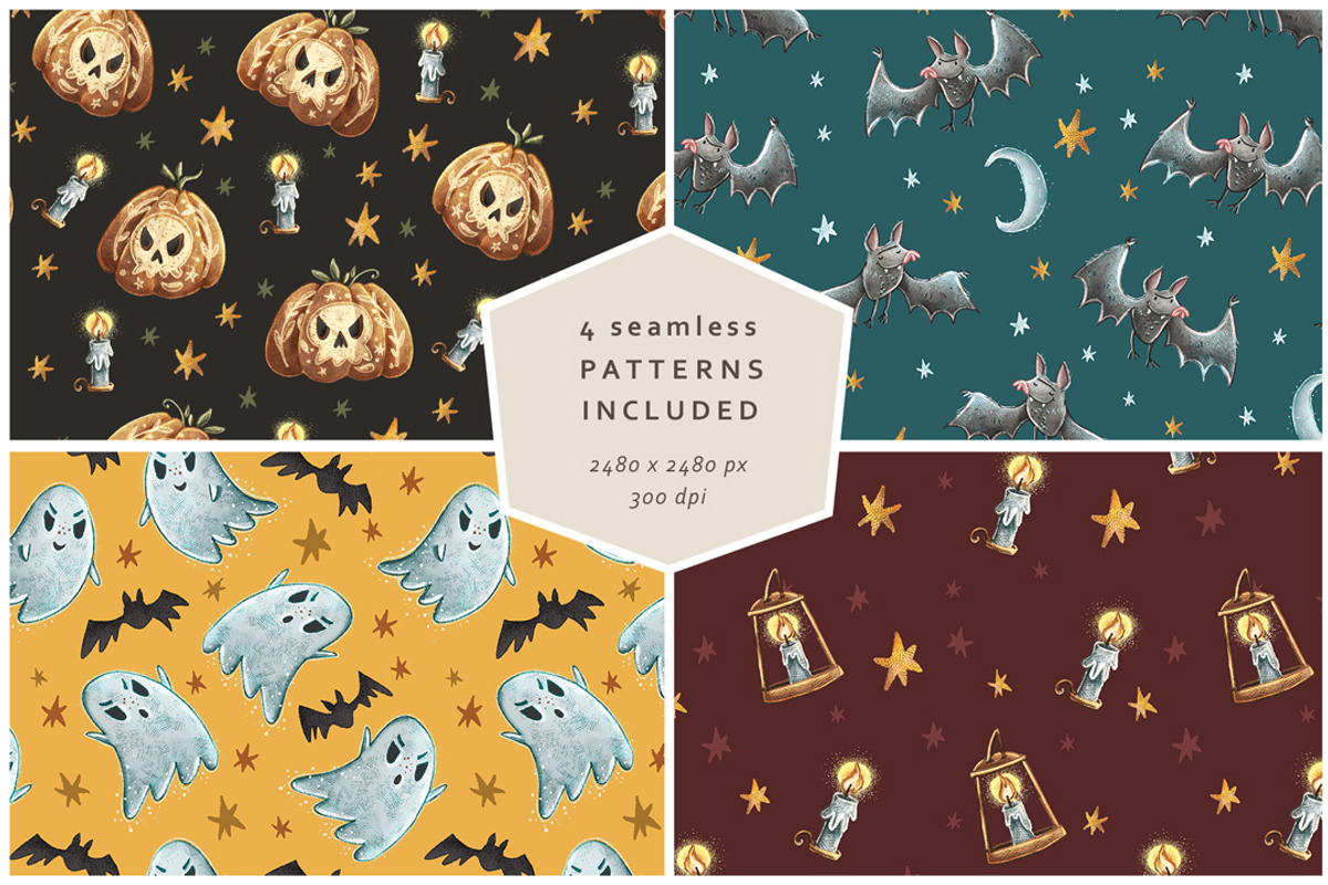 Spooky Night • Halloween set, a Decorative Illustration by Yeticrab (Photo 6 of 12)
