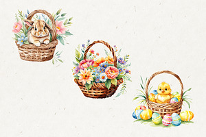 Watercolor Easter Clip Art II