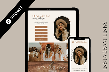 Instagram Showit Template