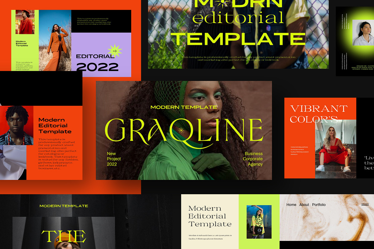 Graqline Keynote Template, a Presentation Template by Rocket Template (Photo 1 of 15)