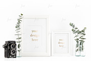 Styled Stock White Frames Mockup, a Print Template by JustLikeMyDesktop (Thumbnail 1 of 2)