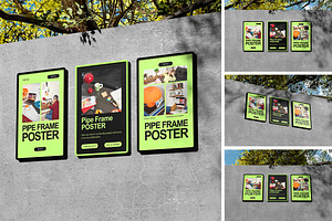 Pipe frame Poster Mockup