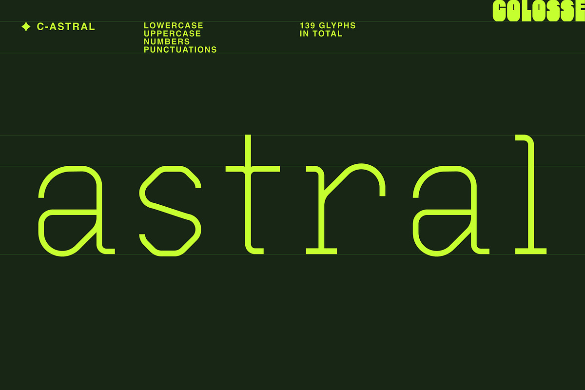 c-astral display typeface, a Sans Serif Font by Colosse Foundry (Photo 1 of 6)