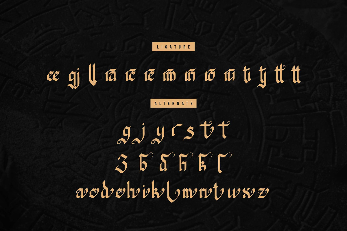 Rudra Great | Blackletter Typeface, a Blackletter Font by Denustudios (Photo 12 of 14)