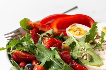 Healthy tasty breakfasts, a Food & Drink Photo by Pandateam