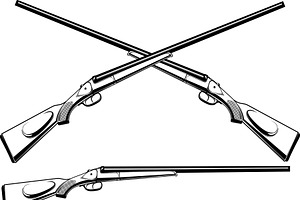 two hunter rifle