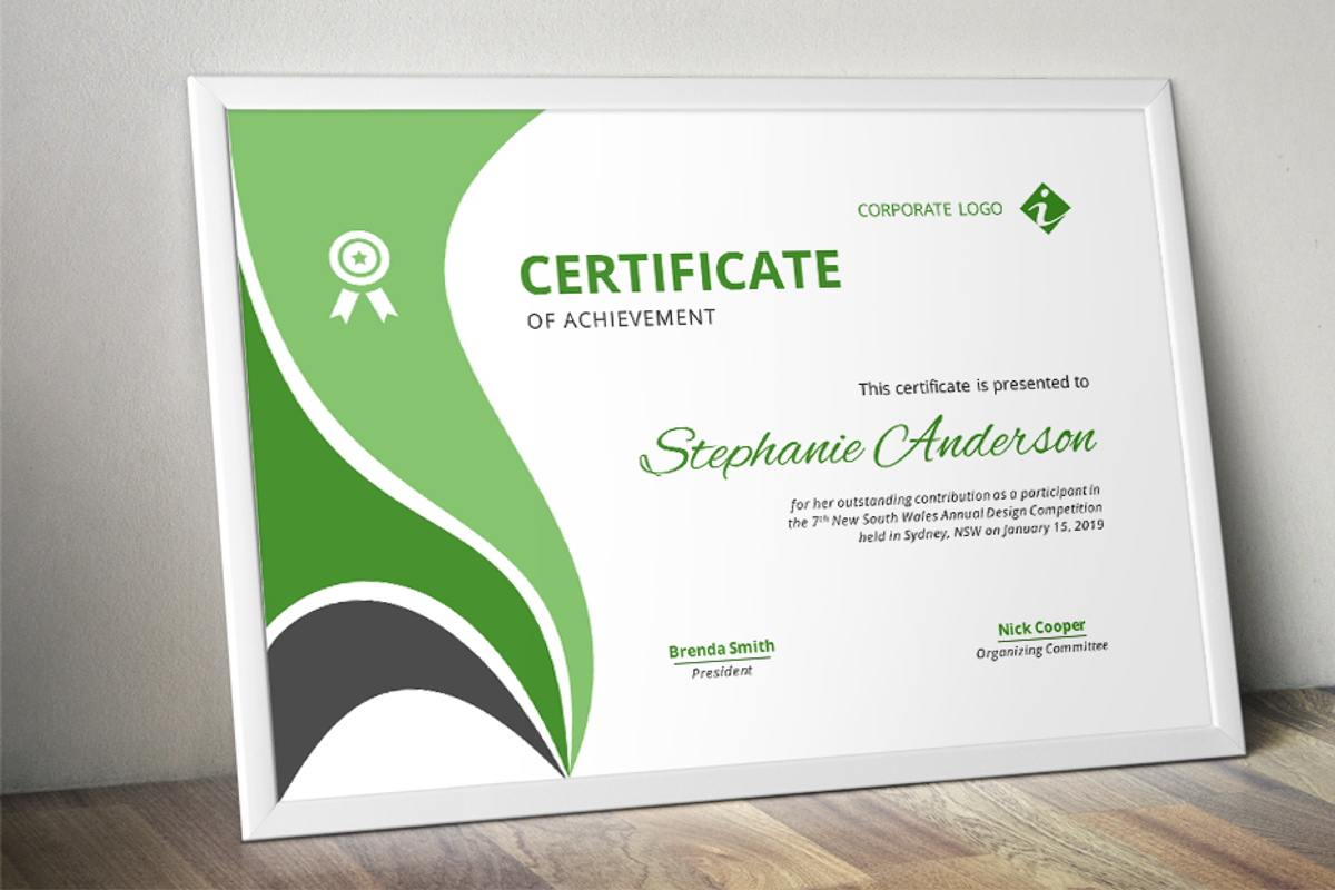 Modern corporate docx certicicate, a Stationery Template by Inkpower (Photo 4 of 6)