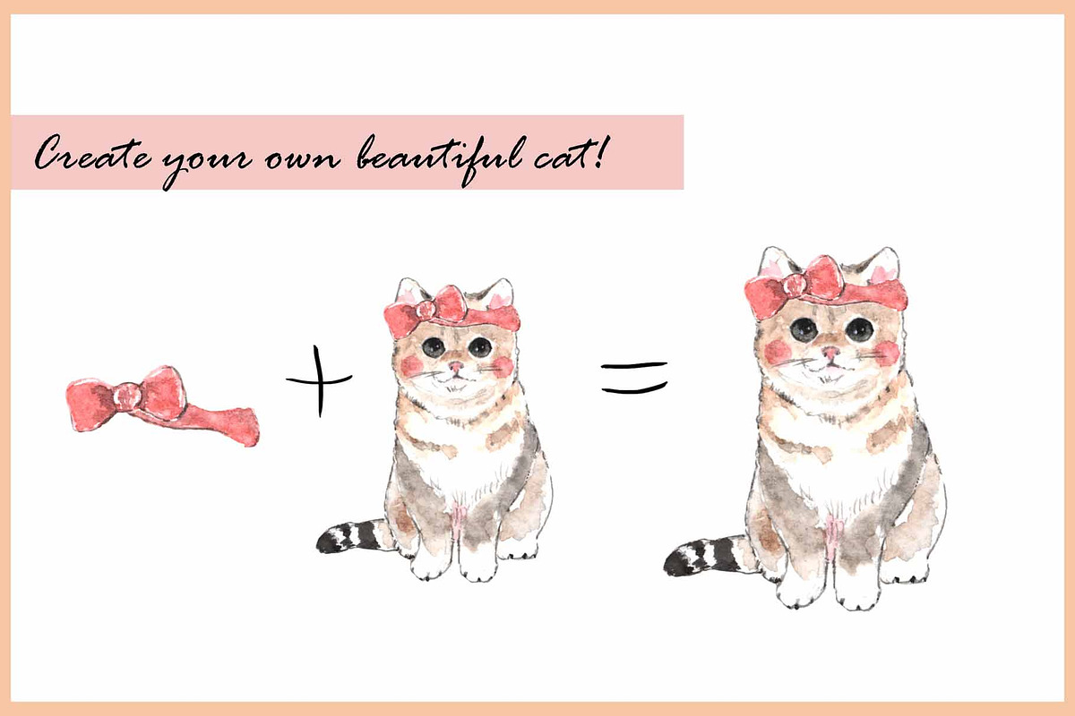 Raccoons & Cats-Watercolor Clipart, an Animal Illustration by VianneArt (Photo 3 of 7)