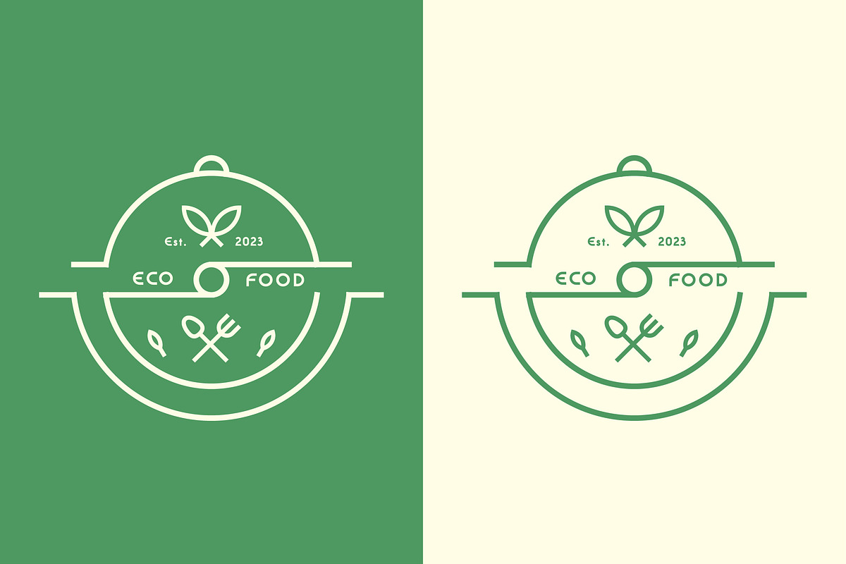 Eco Food Logo Design Icon, a Branding & Logo Template by Morvana Crew