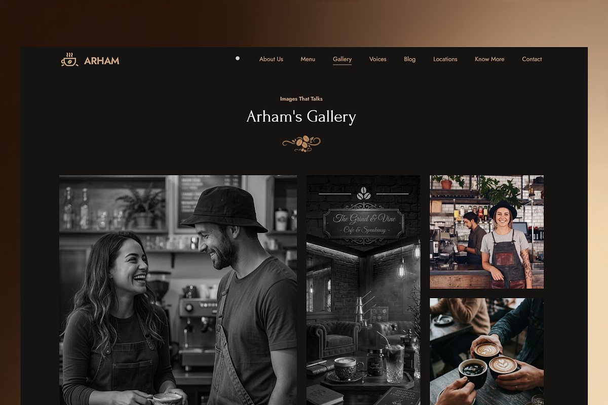 Arham · Premium Coffee Template, a Landing Page Template by VeloxUI (Photo 3 of 4)