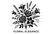 Black Wildflower Bouquet Set, an Object Graphic by jahid234 (Thumbnail 11 of 13)