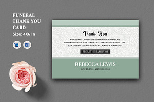 Funeral Thank You Card V04