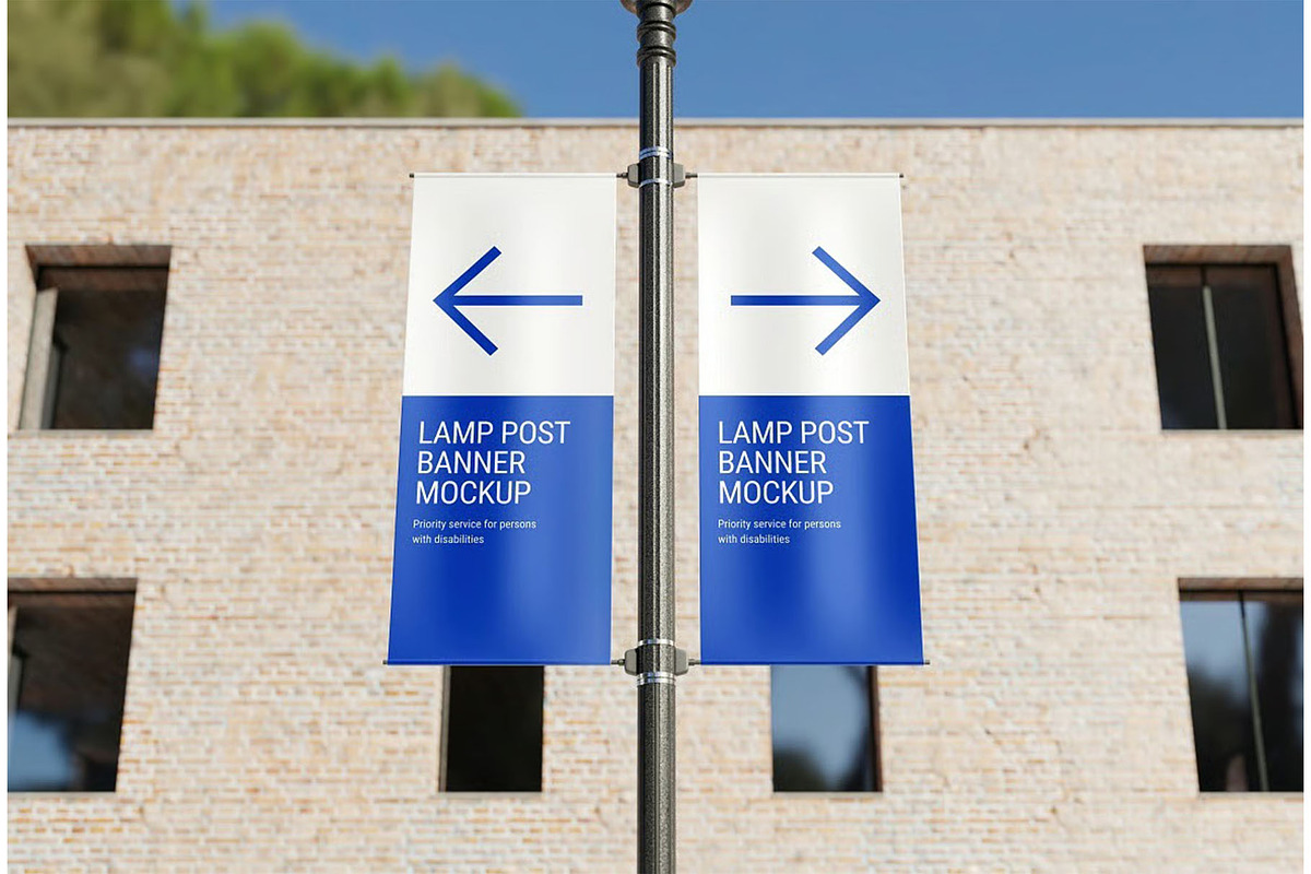 Lamp Post Banner Mockup, an Advertising Mockup by zippypixelstudio (Photo 3 of 4)