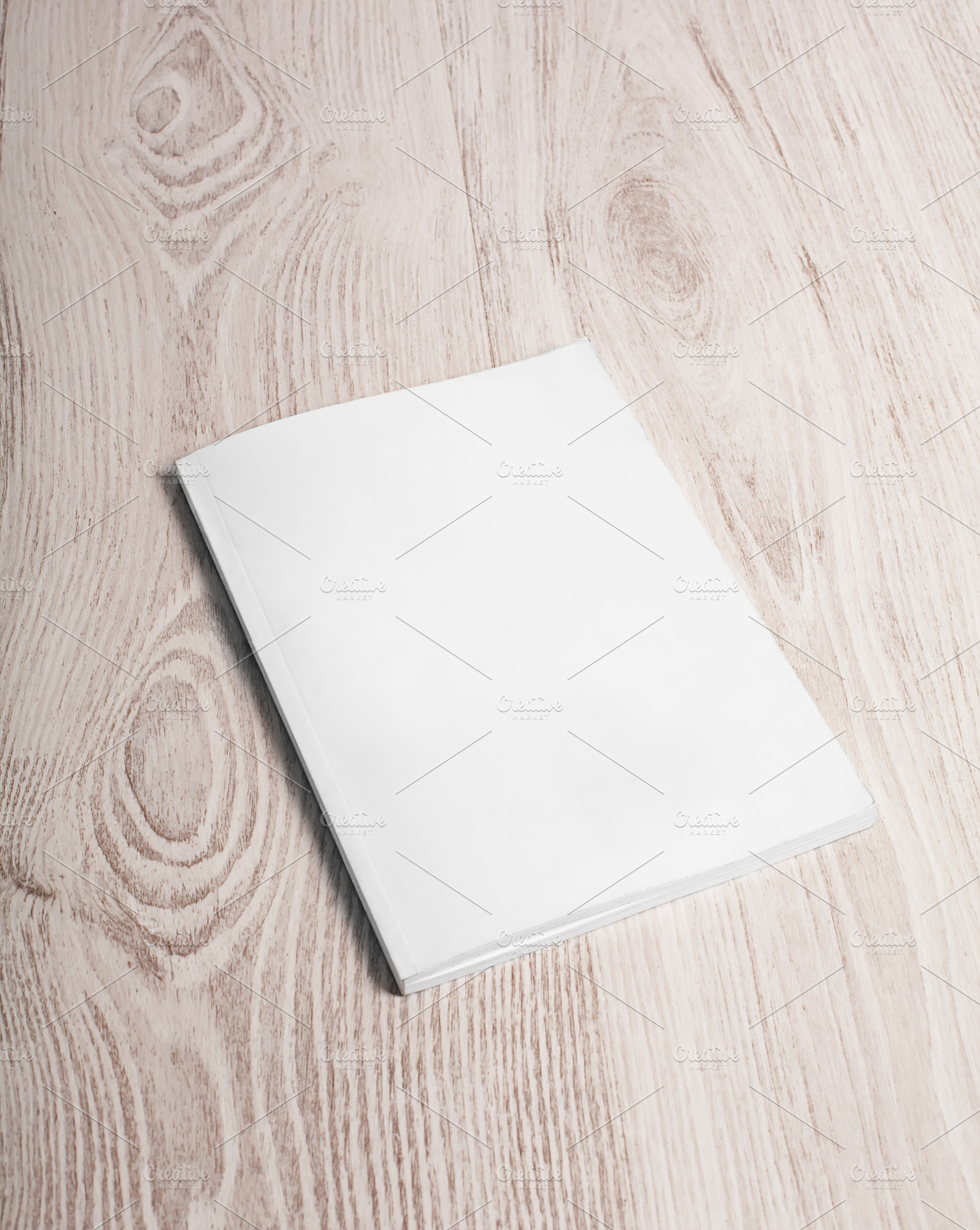 Open Magazine With Blank Pages Featuring Background Blank And Book