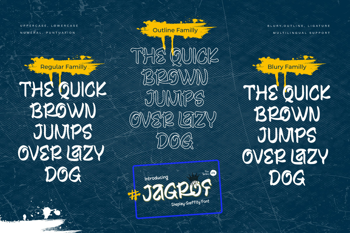 Jagrof - Graffiti Display Font, a Handwritten Font by twinstd (Photo 2 of 7)