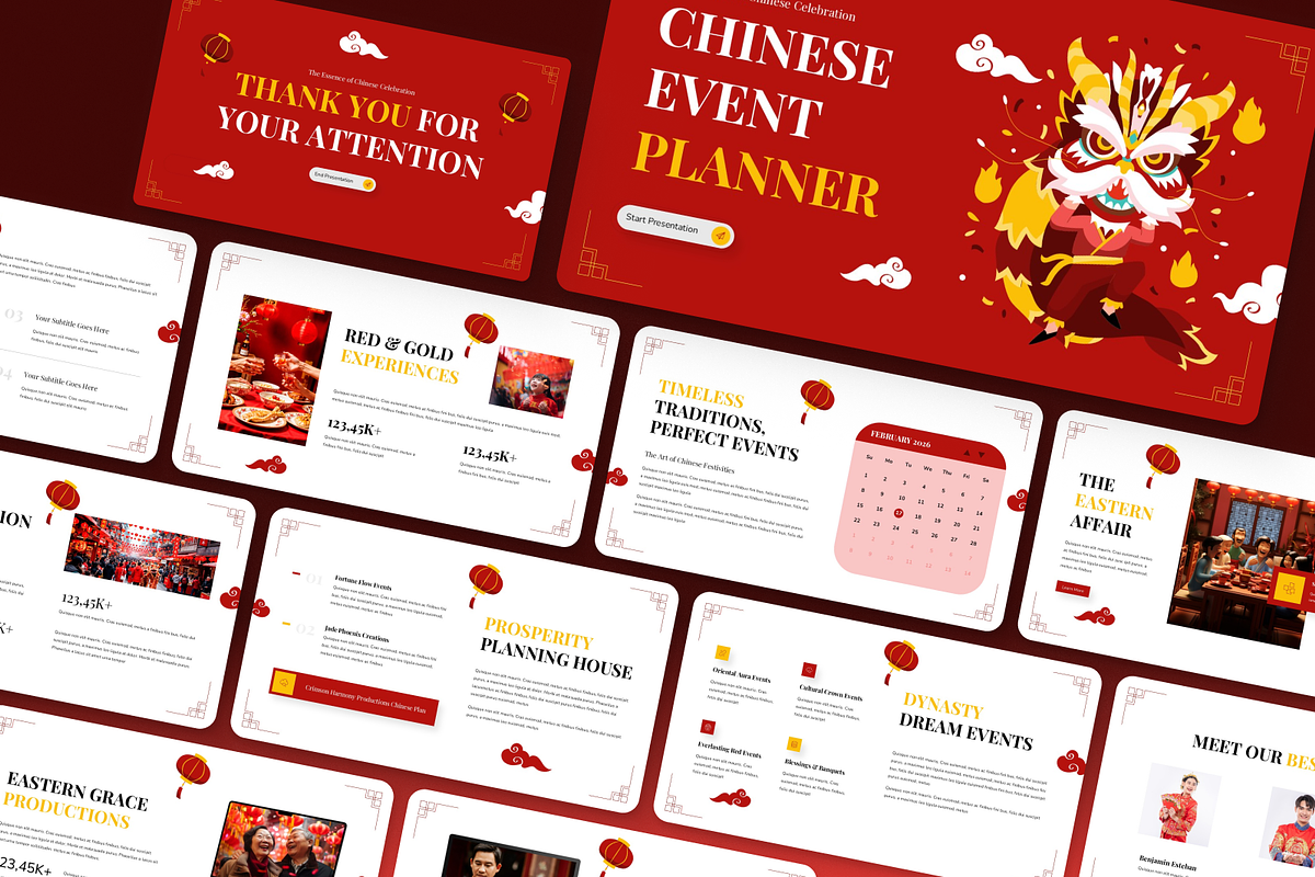 Chinese Event Planner Google Slides, a Presentation Template by Annora Studio (Photo 3 of 7)