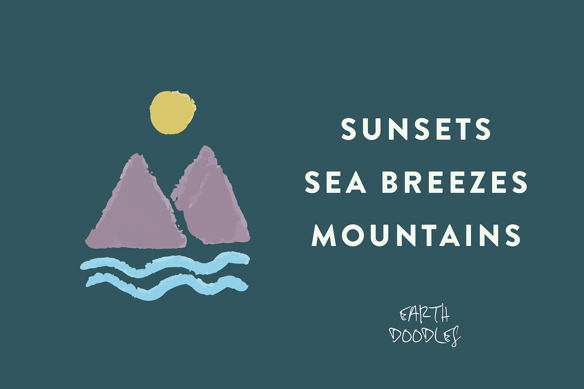 Earth Nature Sketch Doodle Icons, a Solid Icon by CreativeWilderness (Photo 12 of 13)
