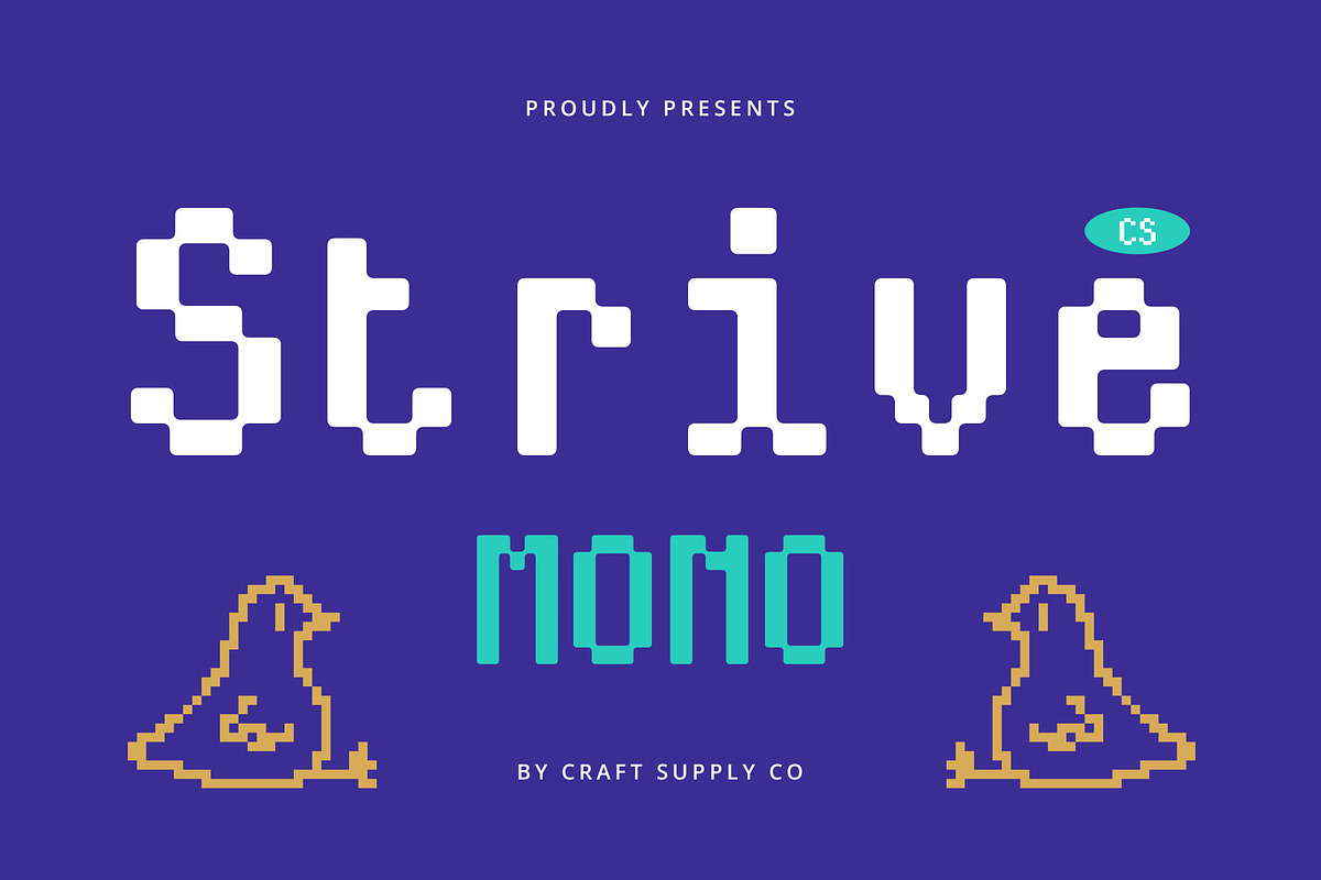 CS Strive Mono – Monospaced Font, a Sans Serif Font by Craft Supply Co. (Photo 1 of 8)