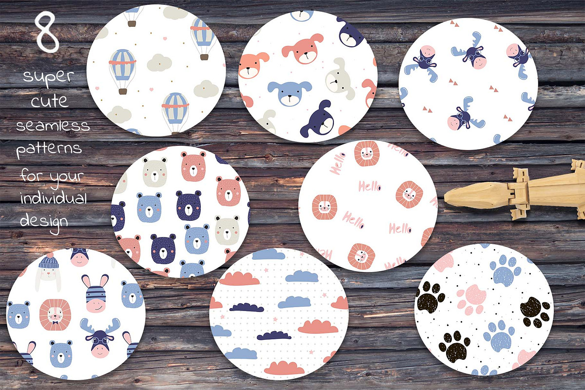 Cute kids nursery collection, an Animal Illustration by Viktoria Siarova (Photo 2 of 5)